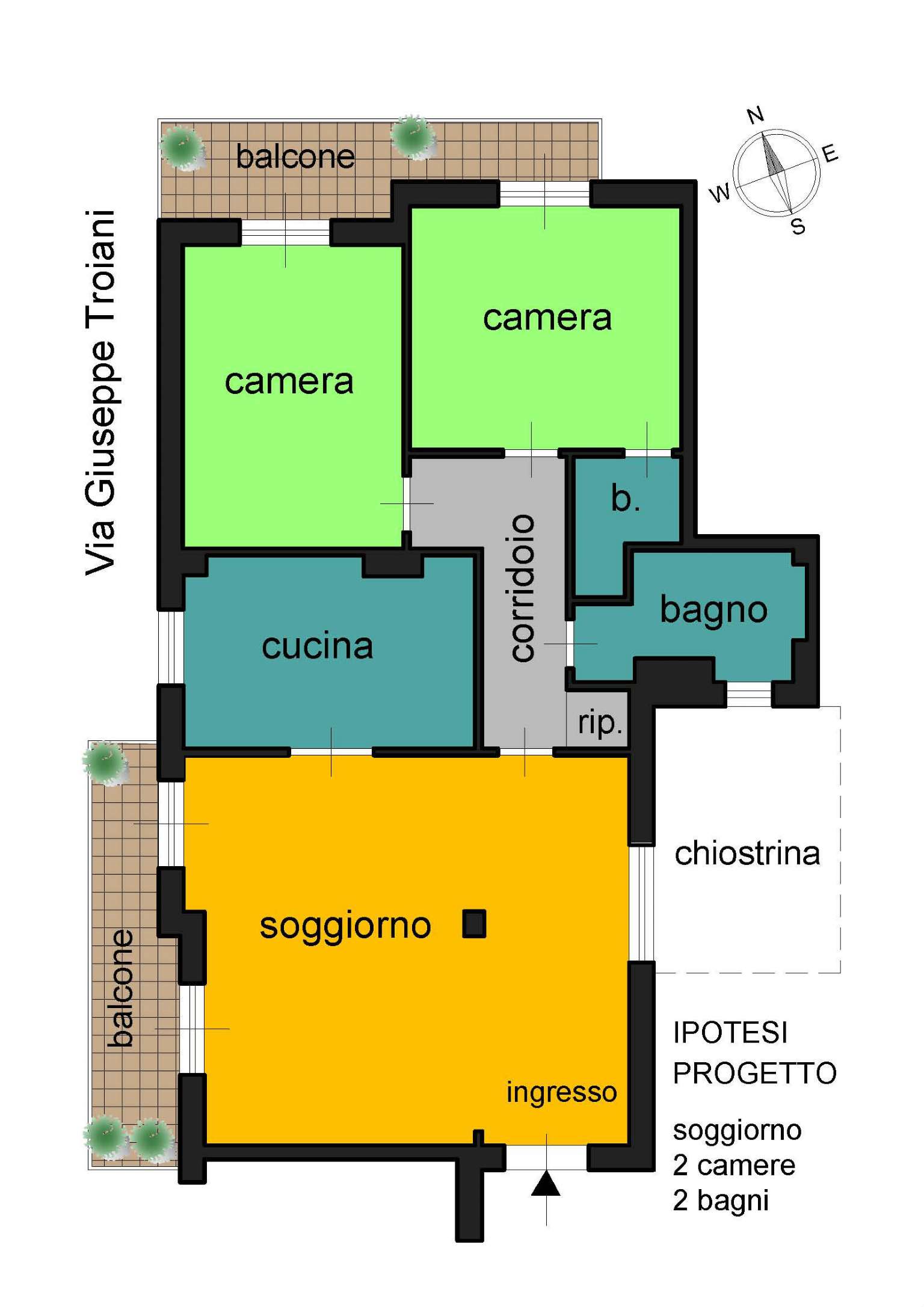 Appartamento ROMA vendita  PORTUENSE (XV MUN.) giuseppe troiani STUDIO QUATTRO VENTI