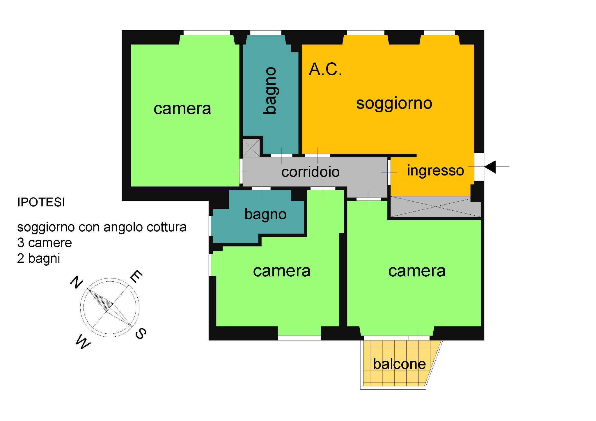 Appartamento ROMA vendita  GIANICOLENSE (XV MUN.) edoardo maragliano STUDIO QUATTRO VENTI