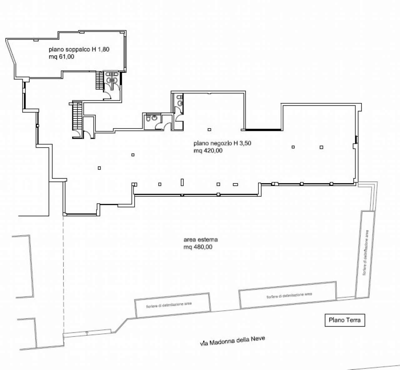 Negozio - Loc.Com. BERGAMO affitto   via madonna della neve Rizzetti Immobiliare