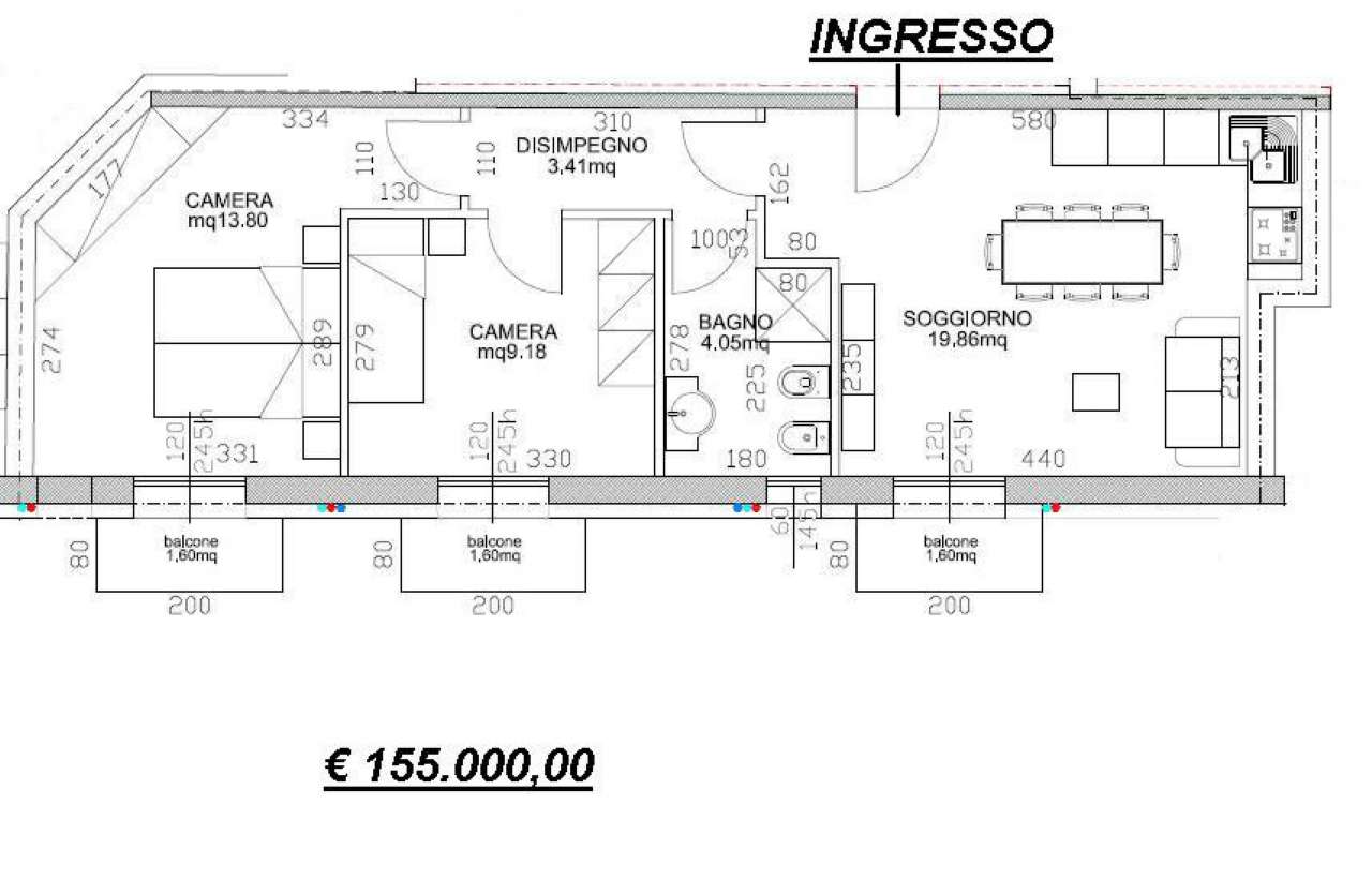  bellaria-igea marina vendita quart:  studio santarcangelo