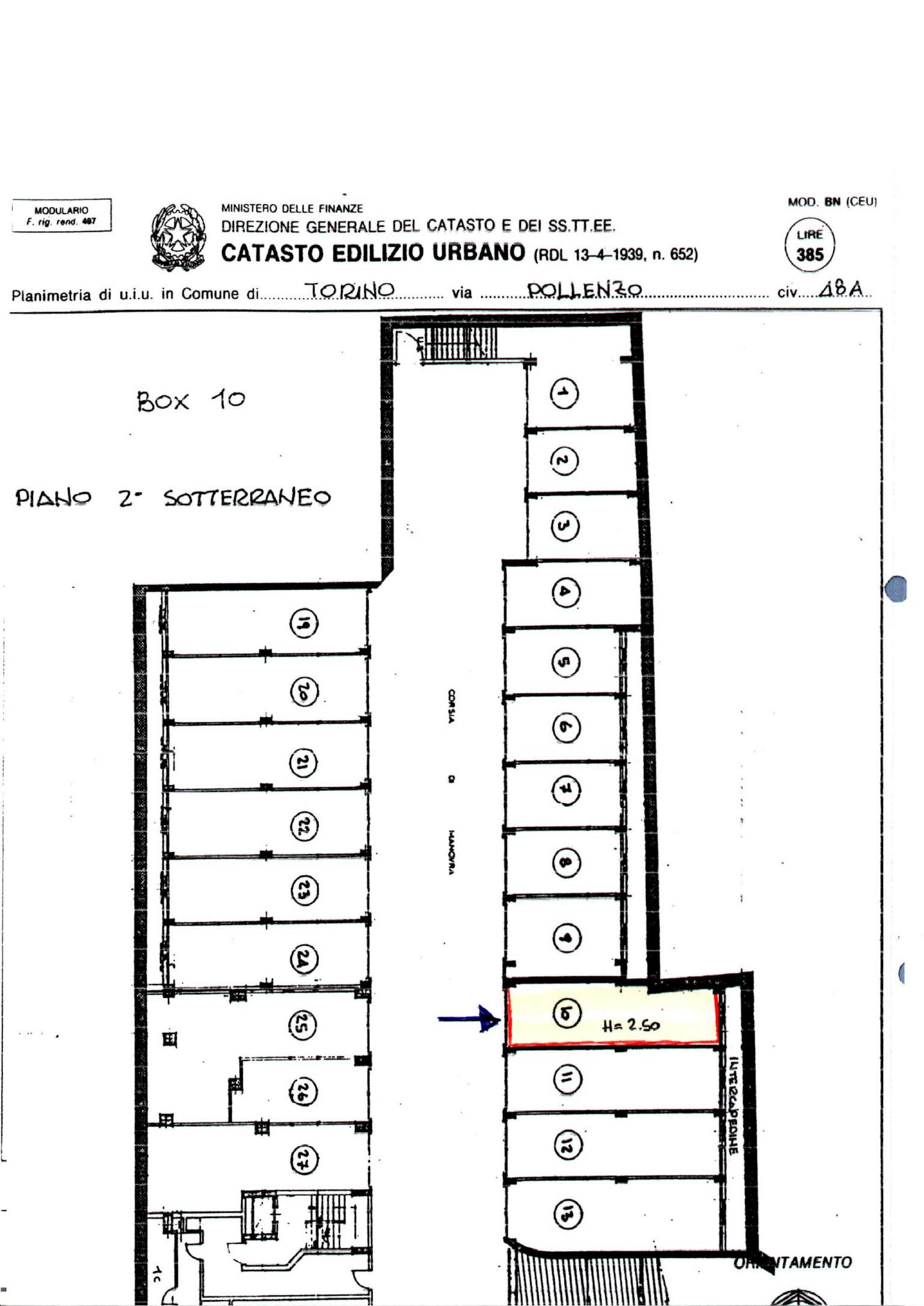 Box auto - Posto auto TORINO vendita  CENISIA  Studio Asiago