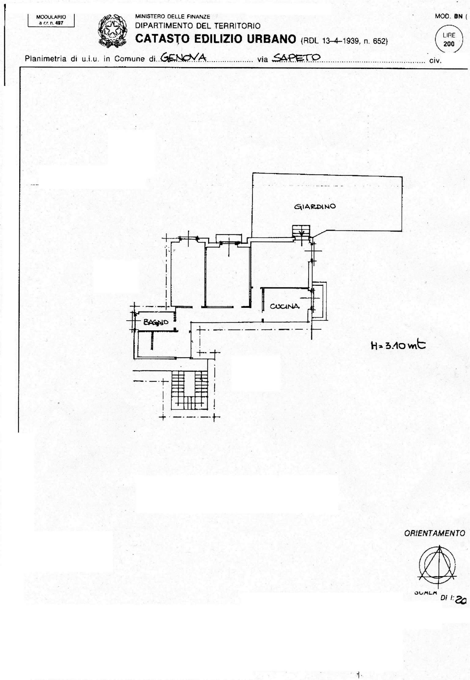 Appartamento GENOVA affitto  SAN MARTINO Sapeto Studio Bellotti