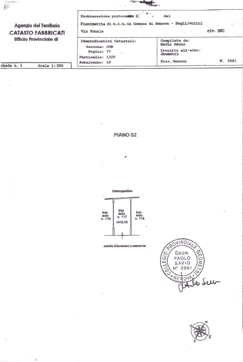 Box auto - Posto auto GENOVA vendita  CORNIGLIANO  Trading Immobiliare