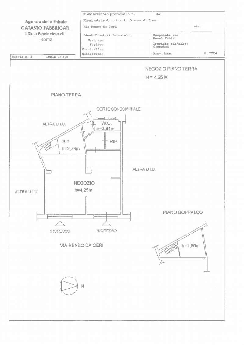 Negozio - Loc.Com. ROMA vendita  PIGNETO RENZO DA CERI GDA IMMOBILIARE