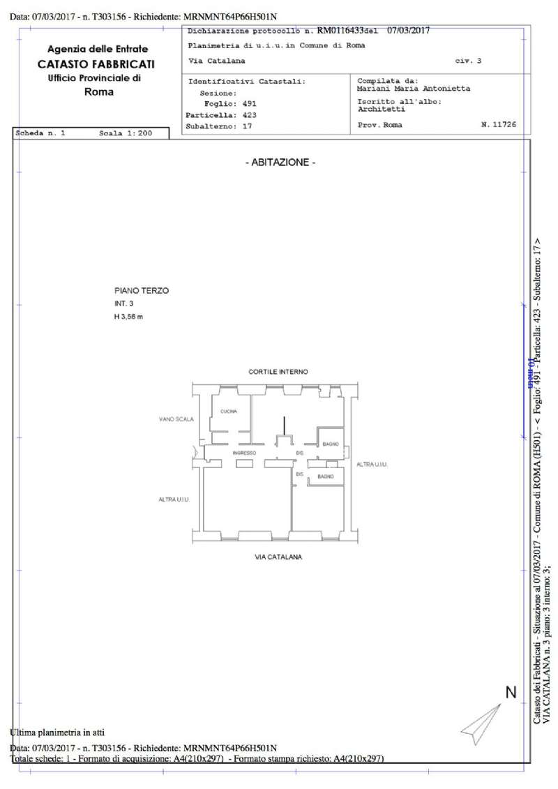 Appartamento ROMA vendita  Centro storico catalana Flaminia immobiliare snc di Corrado Pace & c