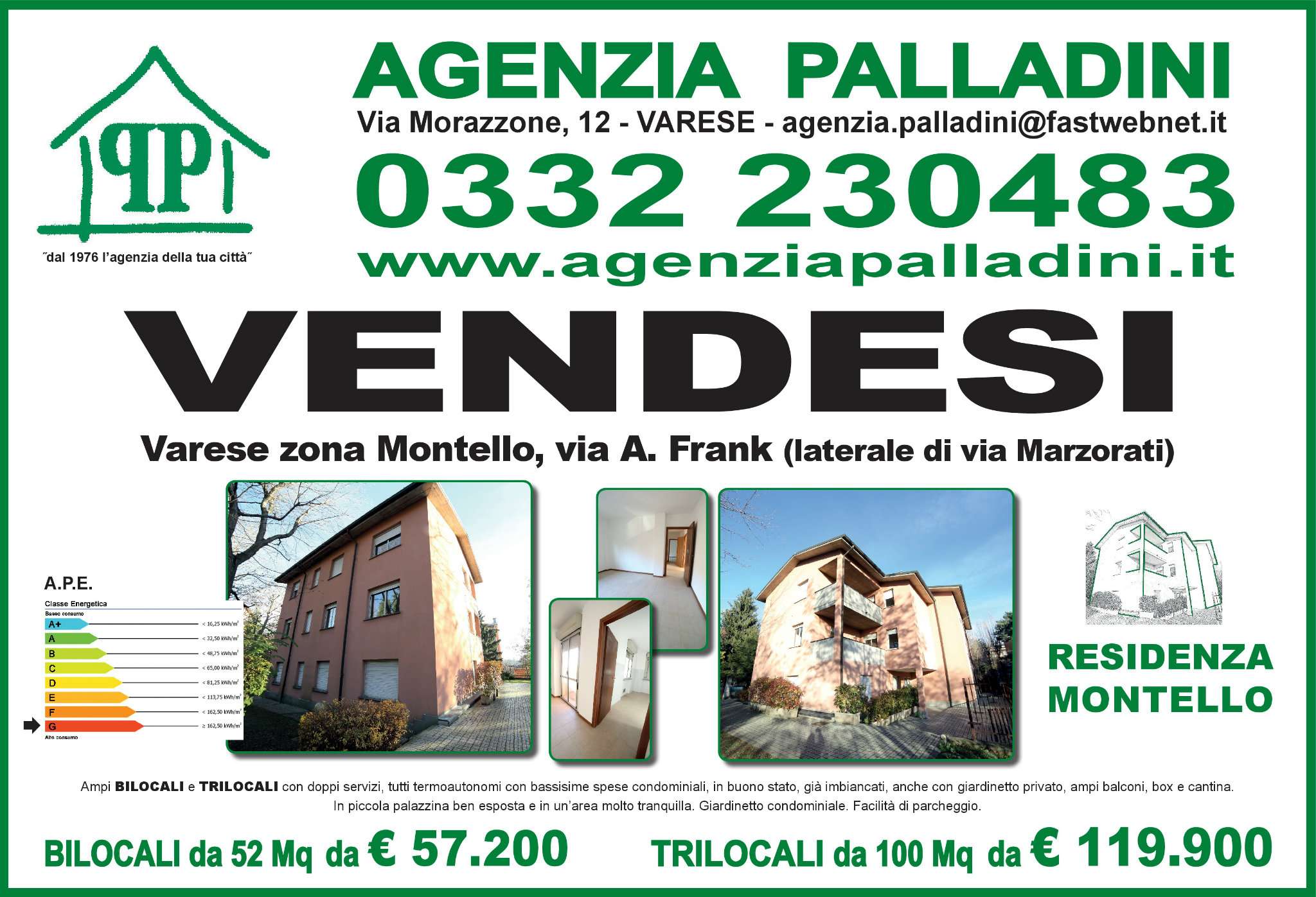 Appartamento VARESE vendita  MASNAGO ANNA FRANK Agenzia Immobiliare Palladini