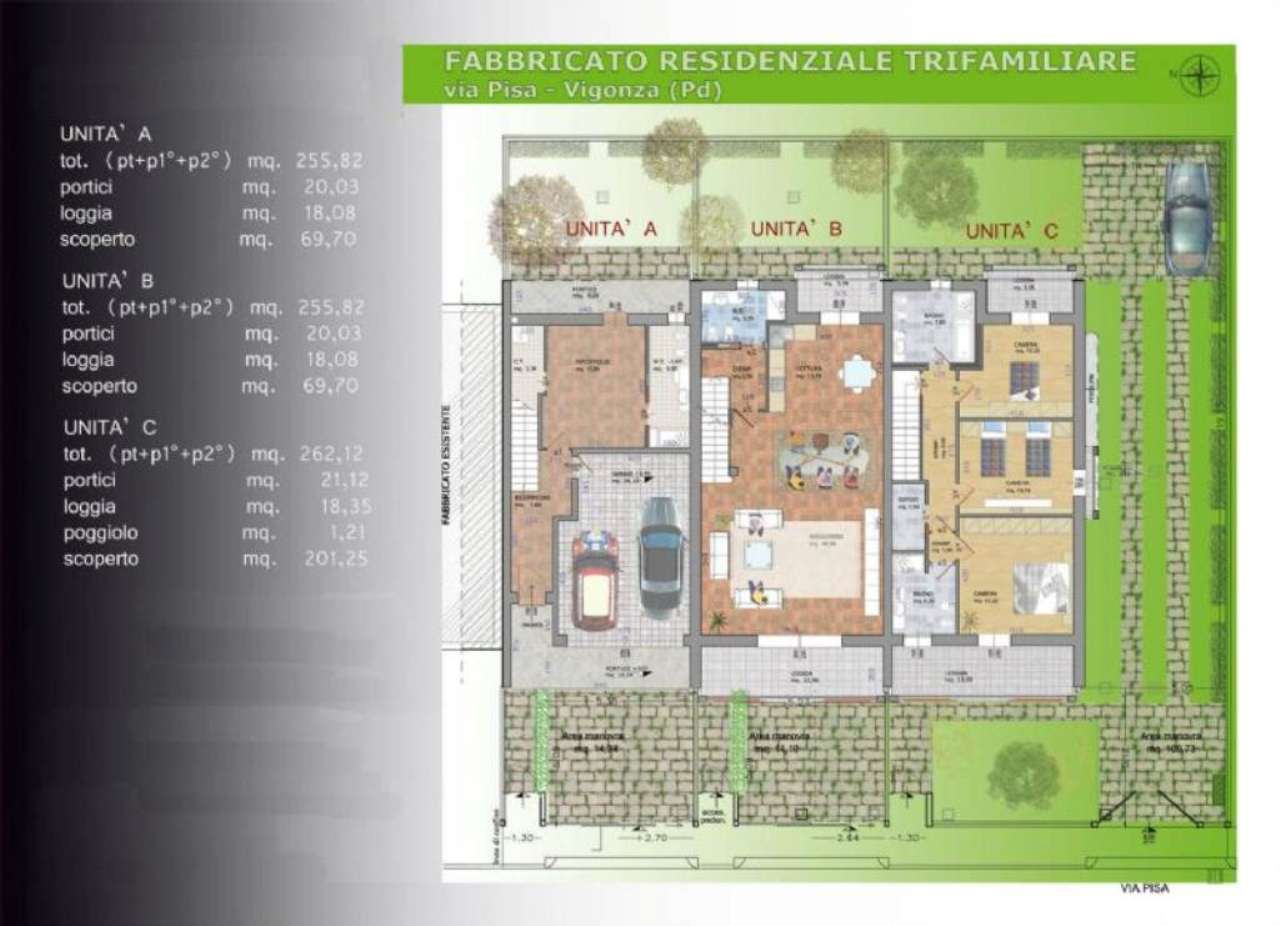 Villa Trifamiliare VIGONZA vendita    La Fonte Immobiliare