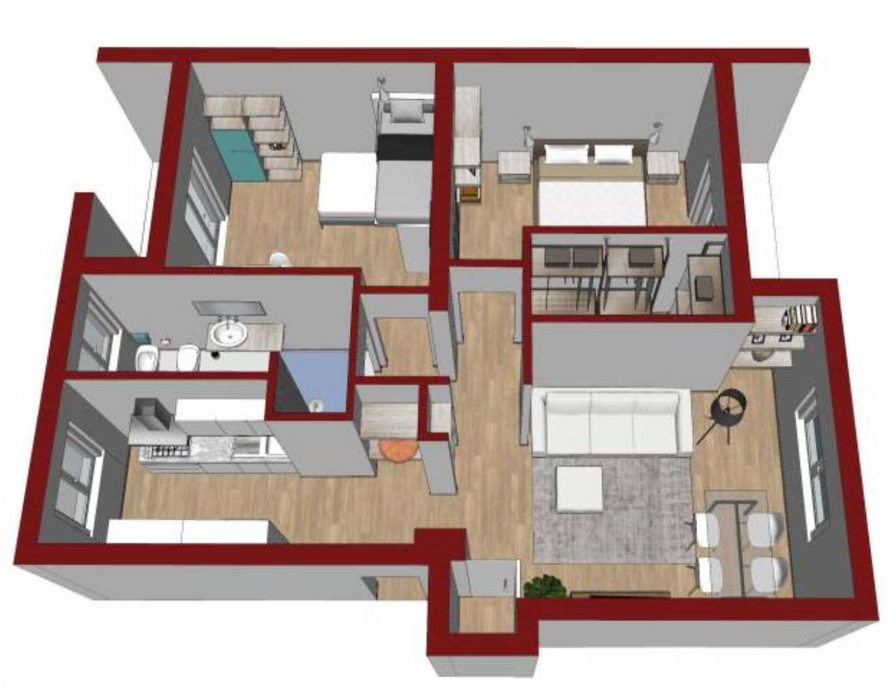 Appartamento PIACENZA vendita    INVEST s.r.l. – INTERMEDIARIA CONSULENZE IMMOBILIARI