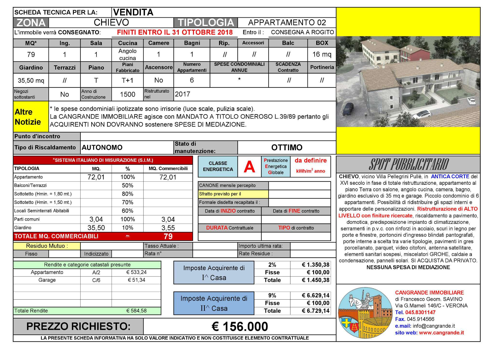 Appartamento VERONA vendita  CHIEVO  Cangrande Immobiliare del geom. Francesco Savino