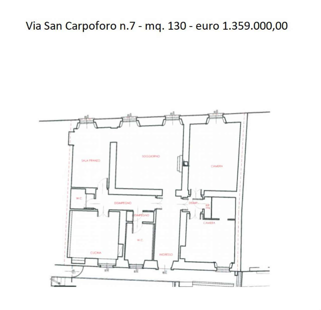 Appartamento MILANO vendita  BRERA SAN CARPOFORO A360IMMOBILIARE