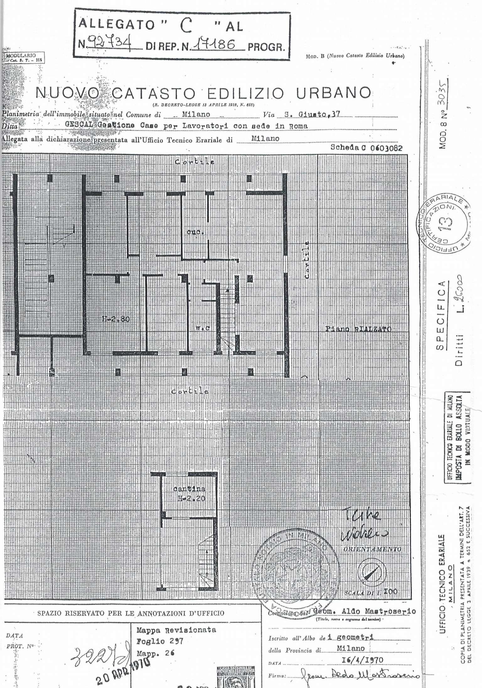 Appartamento MILANO vendita  SAN SIRO SAN GIUSTO Immobiliare LE CHIAVI Snc