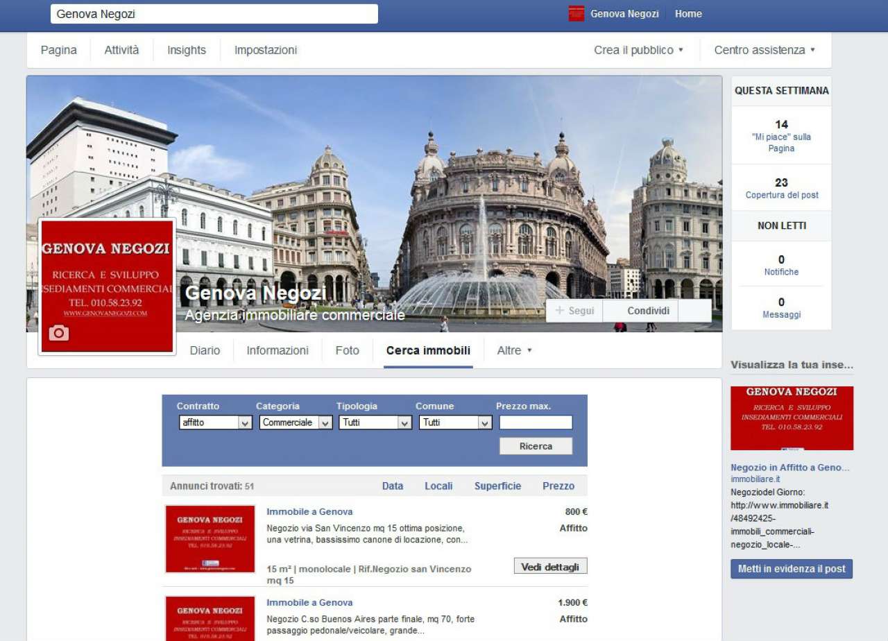 Negozio - Loc.Com. GENOVA vendita  SESTRI P. clavarino Genova negozi